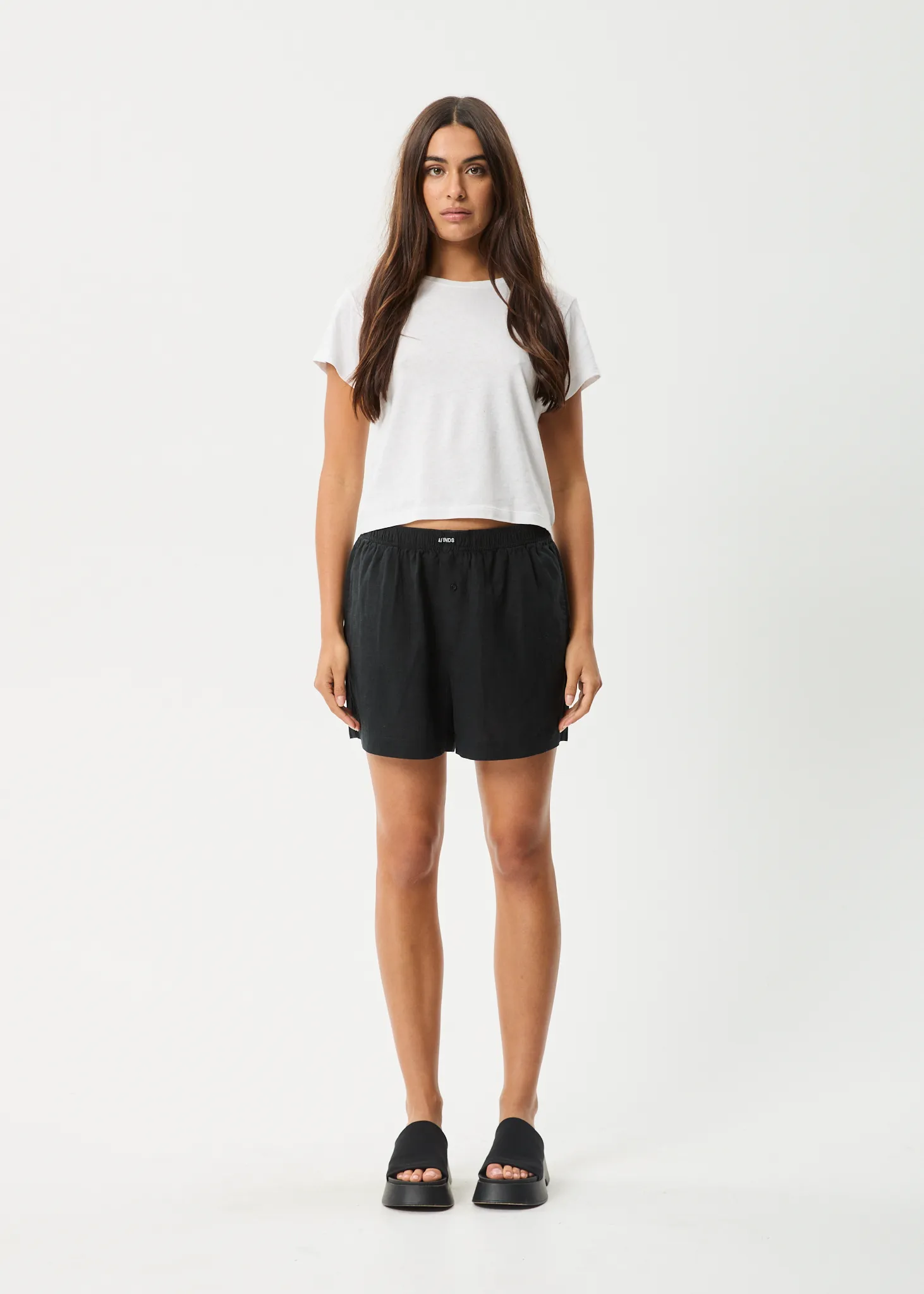 AFENDS Womens Lilo - Boxer Short - Black sold by Afends