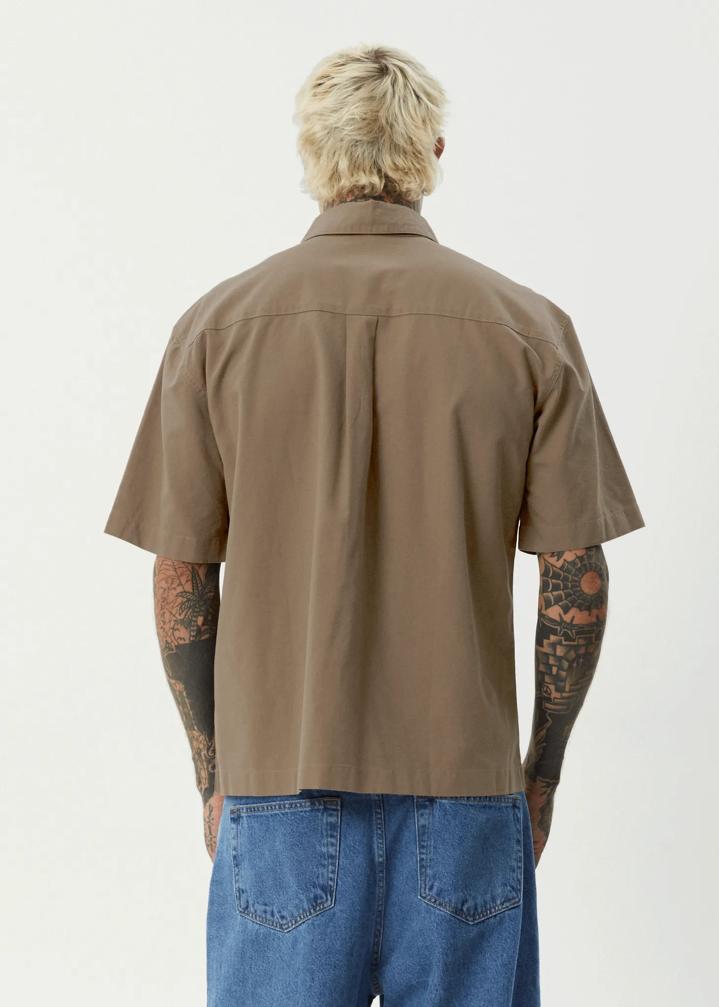 AFENDS Mens Everyday - Short Sleeve Shirt - Fossil sold by Afends product image thumbnail 5