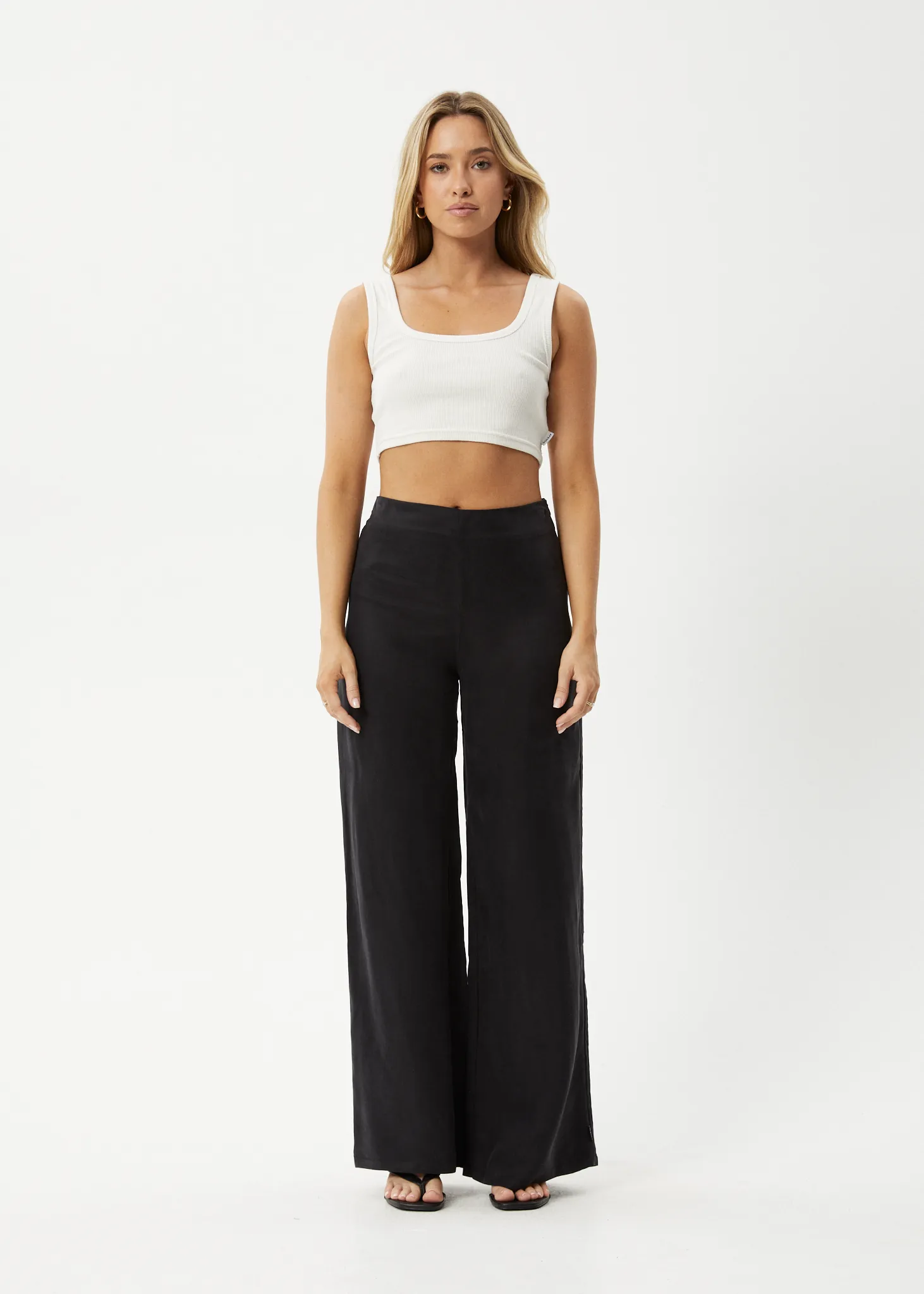 AFENDS Womens Gemma - Cupro Pant - Black sold by Afends
