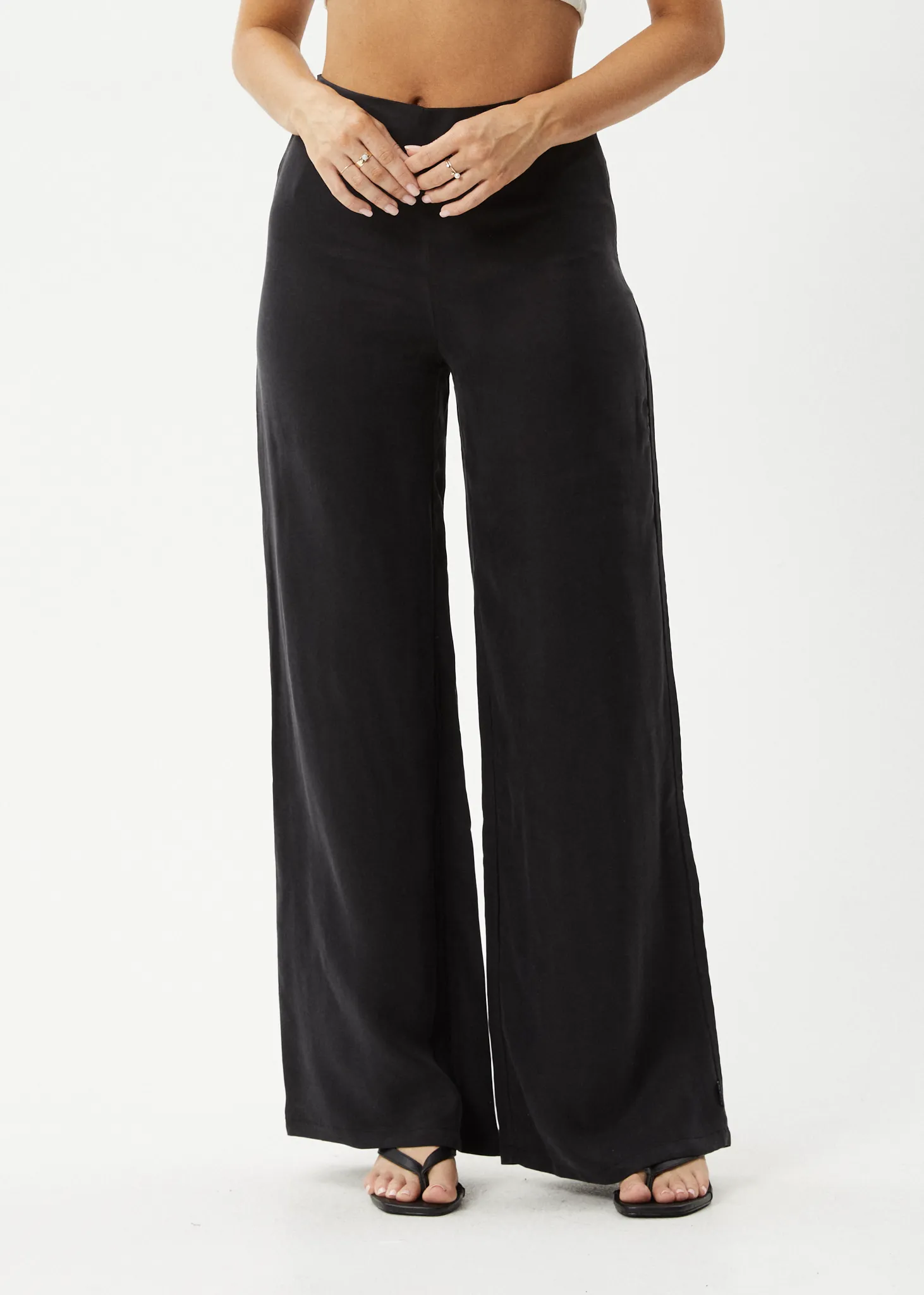 AFENDS Womens Gemma - Cupro Pant - Black sold by Afends product image thumbnail 2