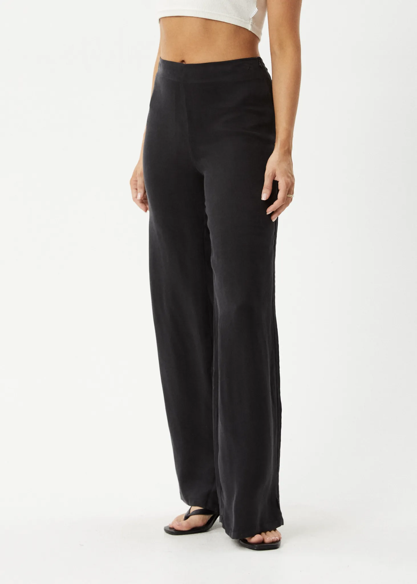 AFENDS Womens Gemma - Cupro Pant - Black sold by Afends product image thumbnail 3
