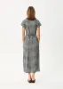 AFENDS Womens Rowan - Seersucker Check Maxi Dress - Black / White sold by Afends