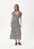 AFENDS Womens Rowan - Seersucker Check Maxi Dress - Black / White sold by Afends