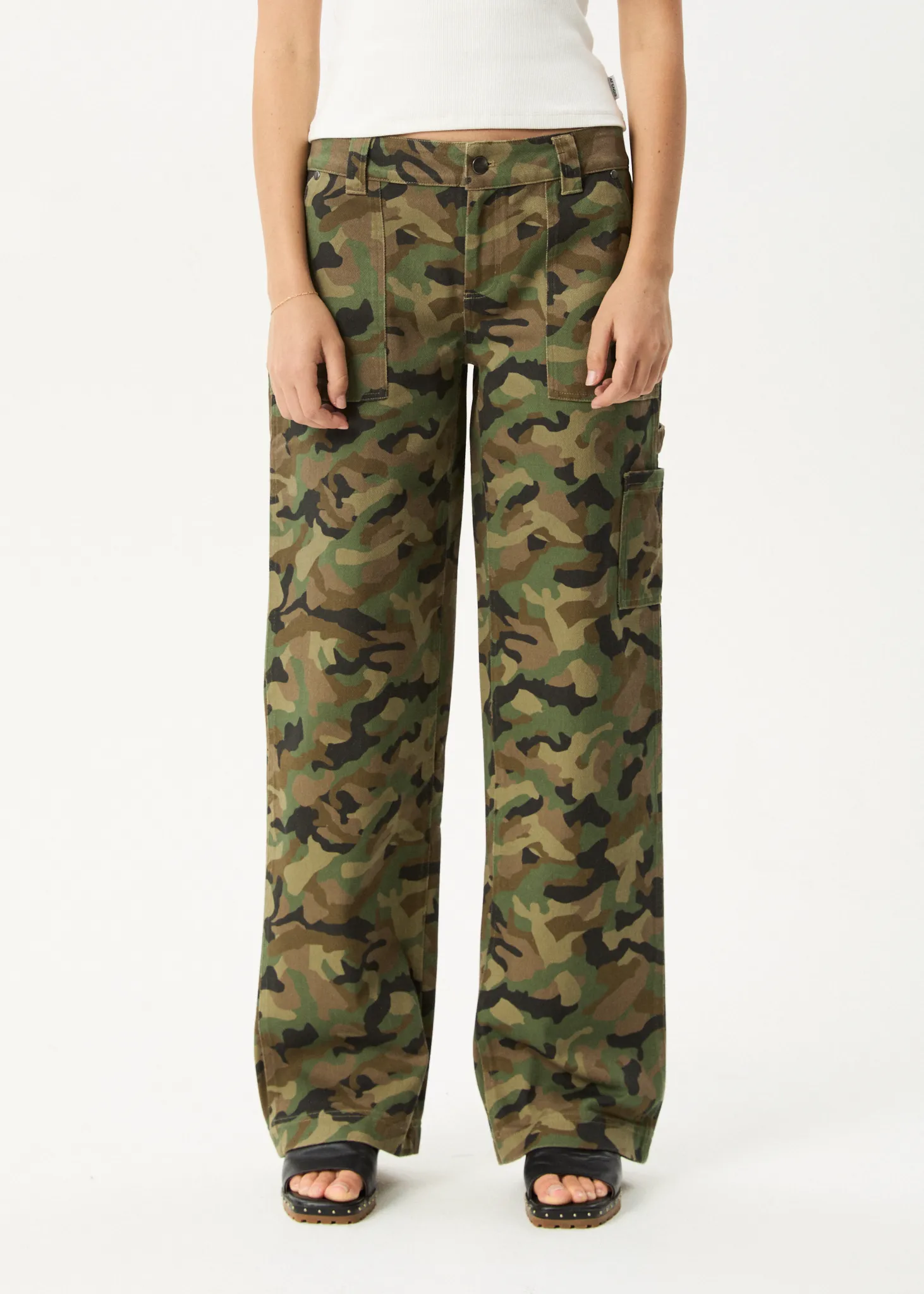 AFENDS Womens Hidden Lexi - Low Rise Workwear Pant - Hidden sold by Afends product image thumbnail 3