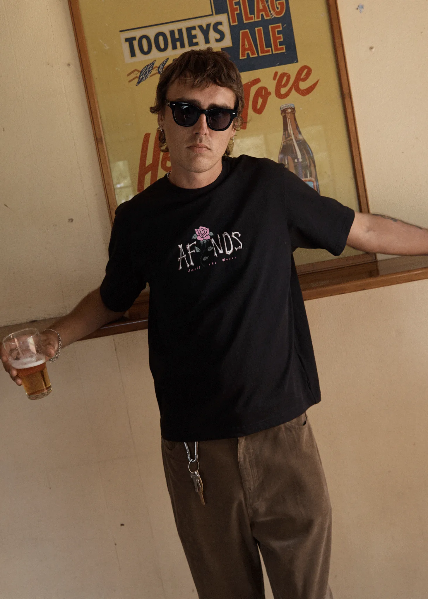 AFENDS Mens Smell The Roses - Retro Tee - Black sold by Afends product image thumbnail 2