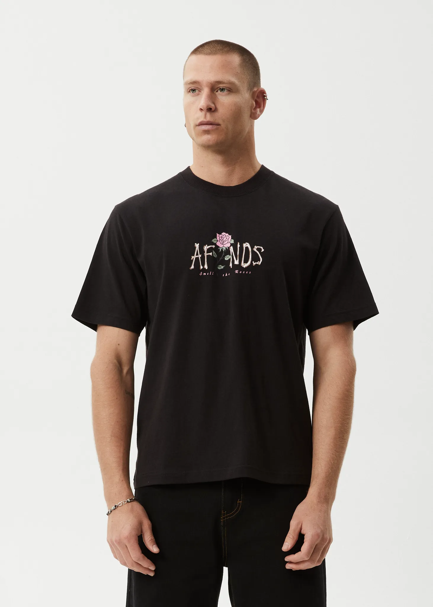 AFENDS Mens Smell The Roses - Retro Tee - Black sold by Afends product image thumbnail 3