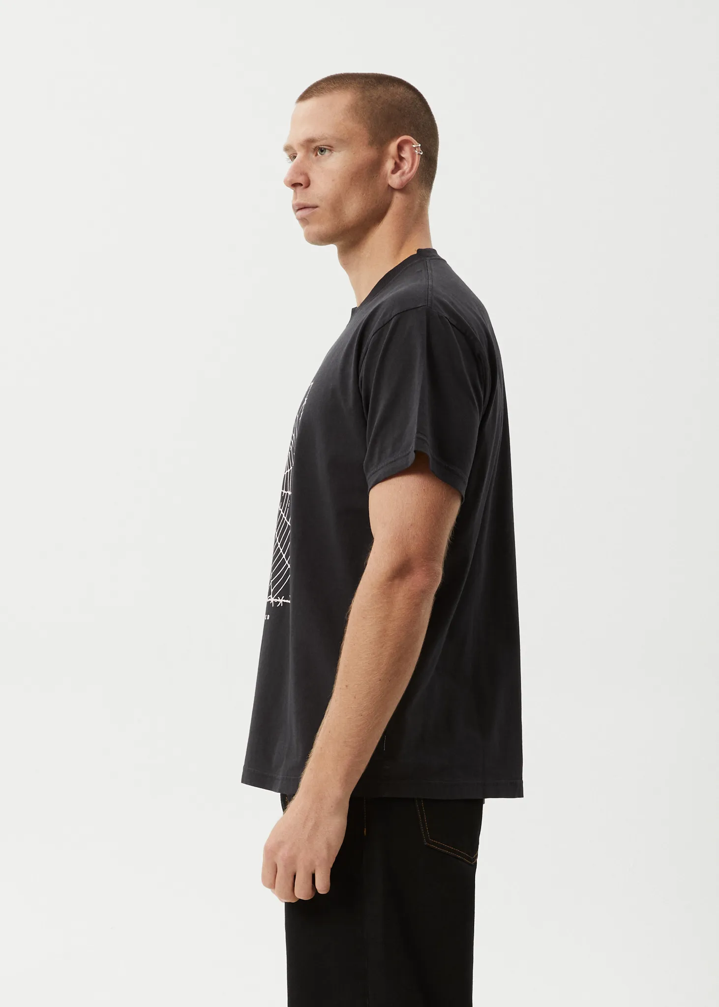 AFENDS Mens World Wide - Boxy Tee - Stone Black sold by Afends product image thumbnail 5