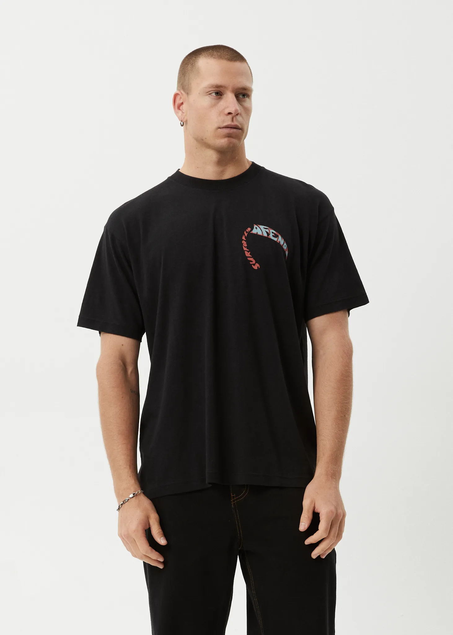 AFENDS Mens Surf Or Fly - Boxy Tee - Black sold by Afends product image thumbnail 3