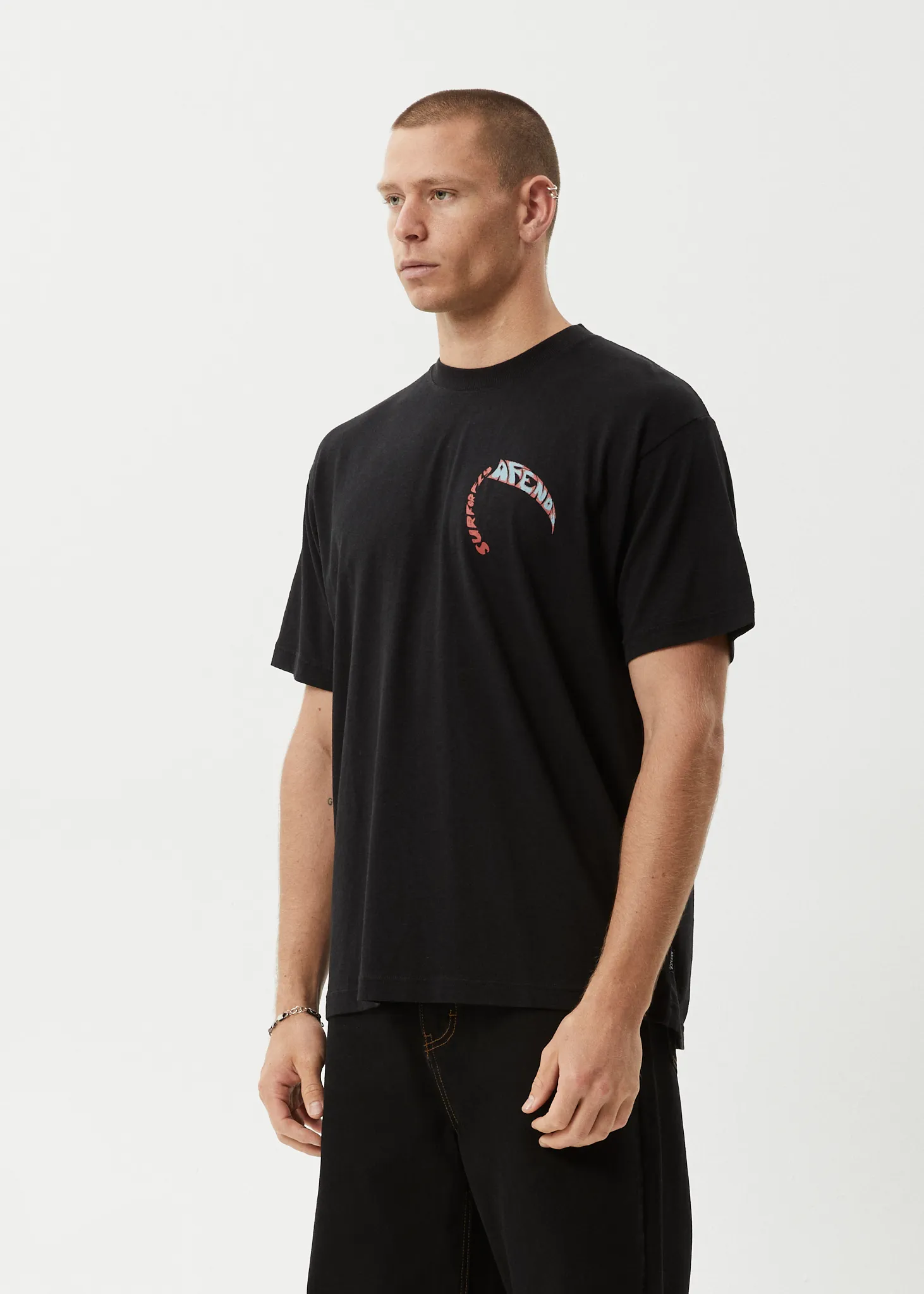 AFENDS Mens Surf Or Fly - Boxy Tee - Black sold by Afends product image thumbnail 4