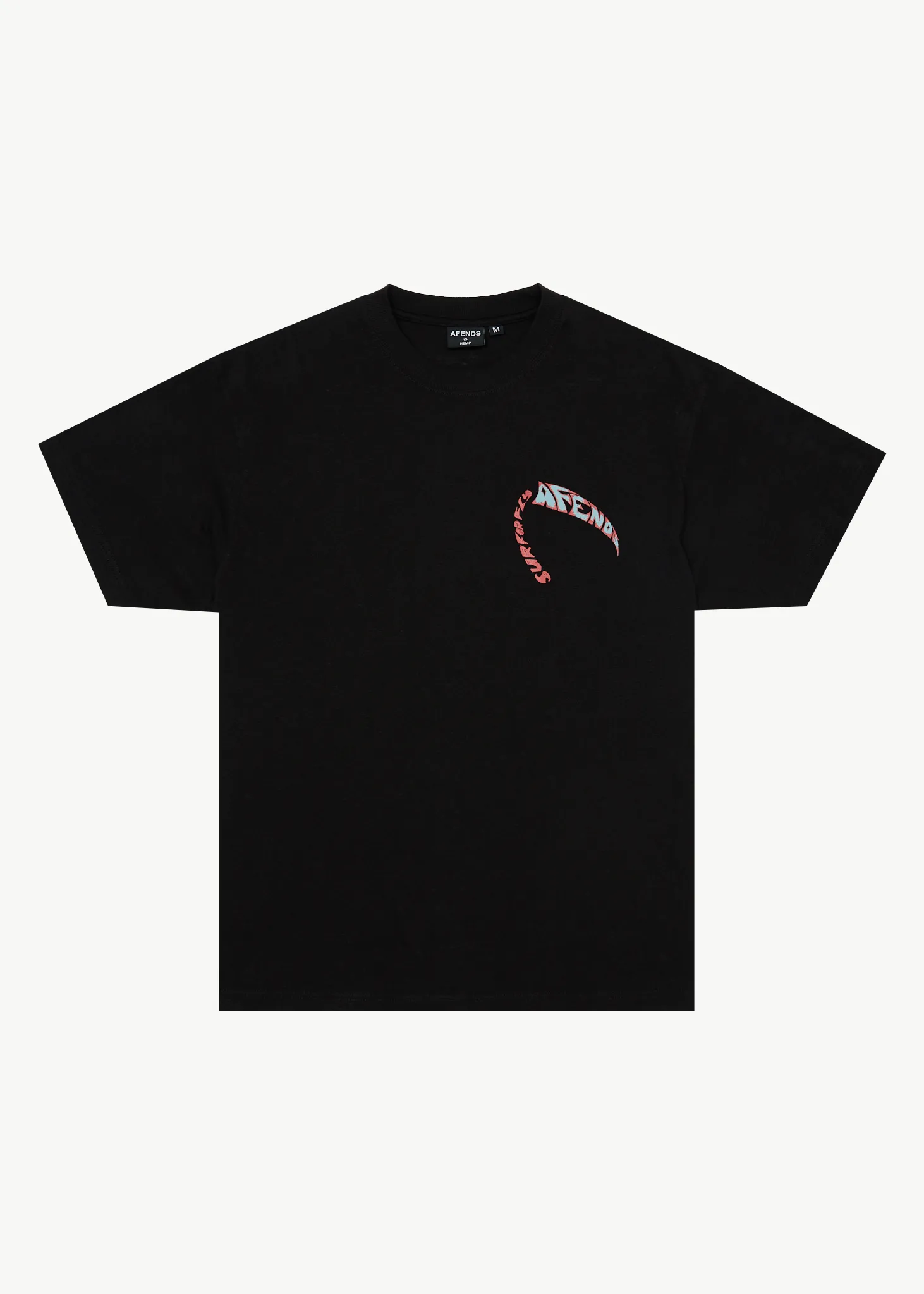 AFENDS Mens Surf Or Fly - Boxy Tee - Black sold by Afends
