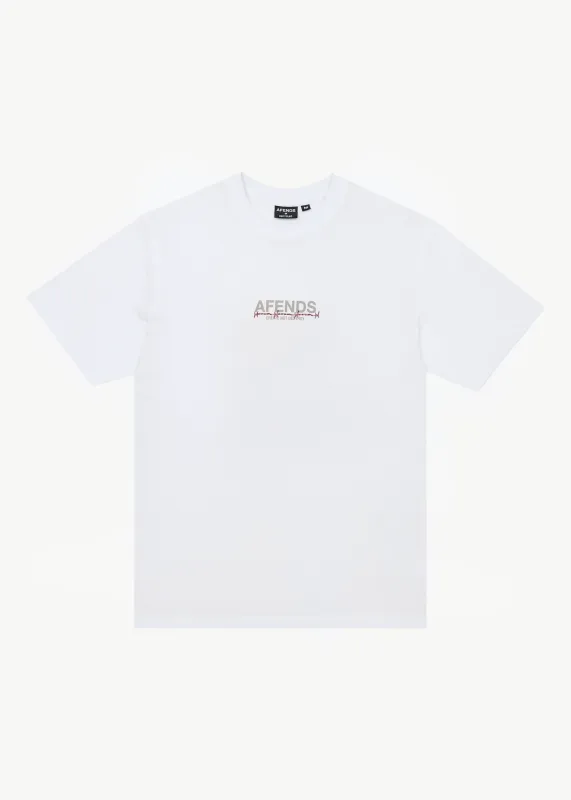 AFENDS Mens Wired - Retro Tee - White sold by Afends