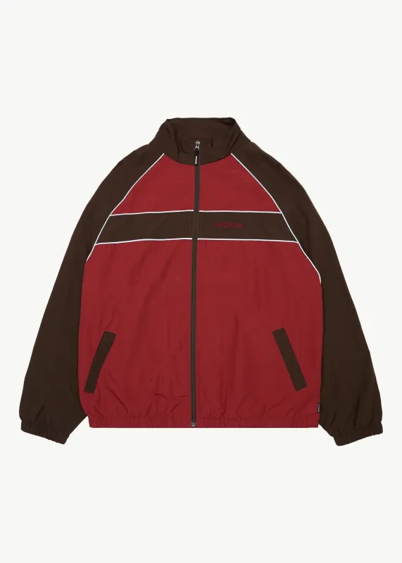 AFENDS Mens Spicy - Sports Spray Jacket - Burgundy sold by Afends