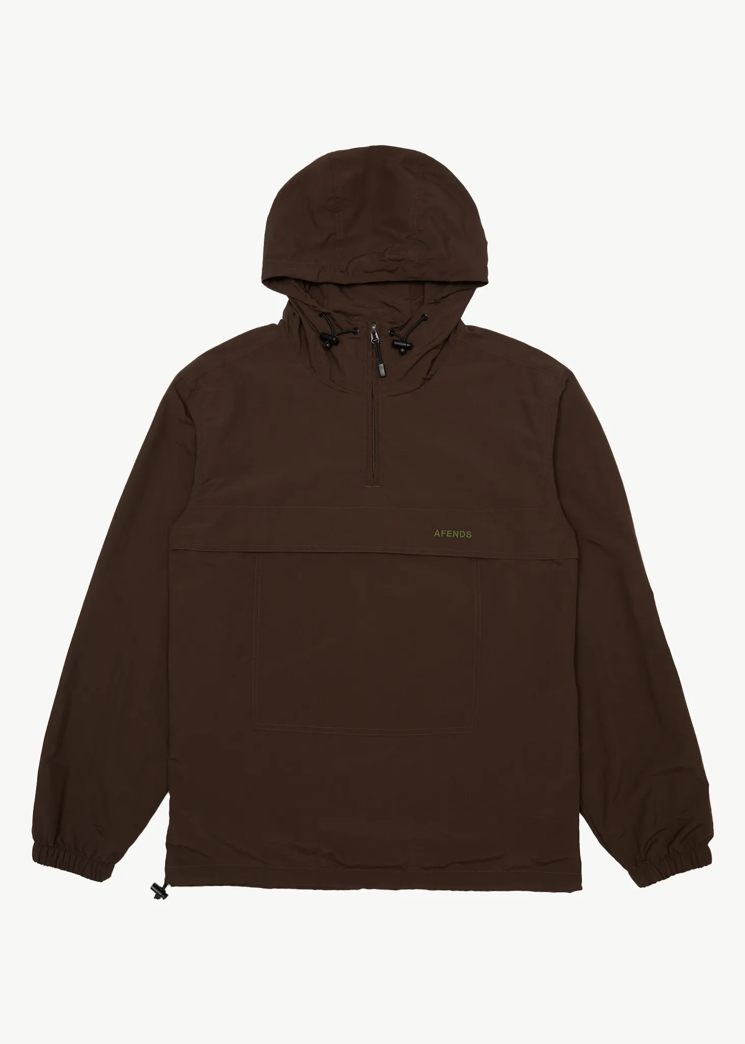 AFENDS Mens System - Water Resistant Spray Anorak Jacket - Coffee sold by Afends