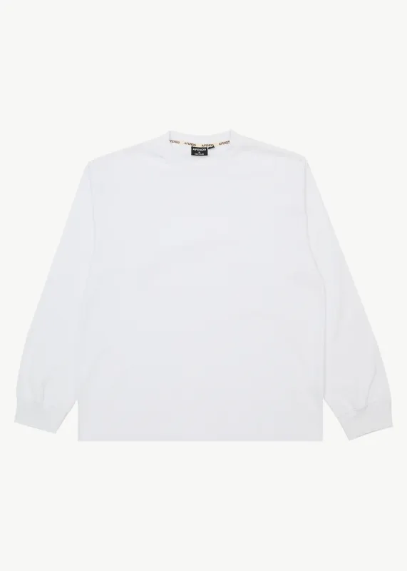 AFENDS Mens Genesis - Boxy Long Sleeve Tee - White sold by Afends