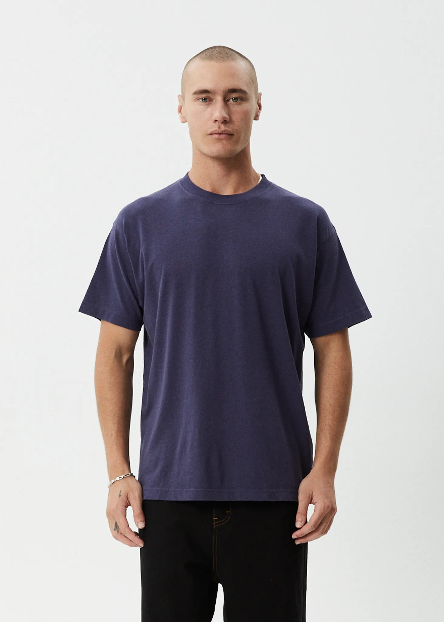 AFENDS Mens Foundation - Boxy Tee - Washed Deep Sea sold by Afends product image thumbnail 2