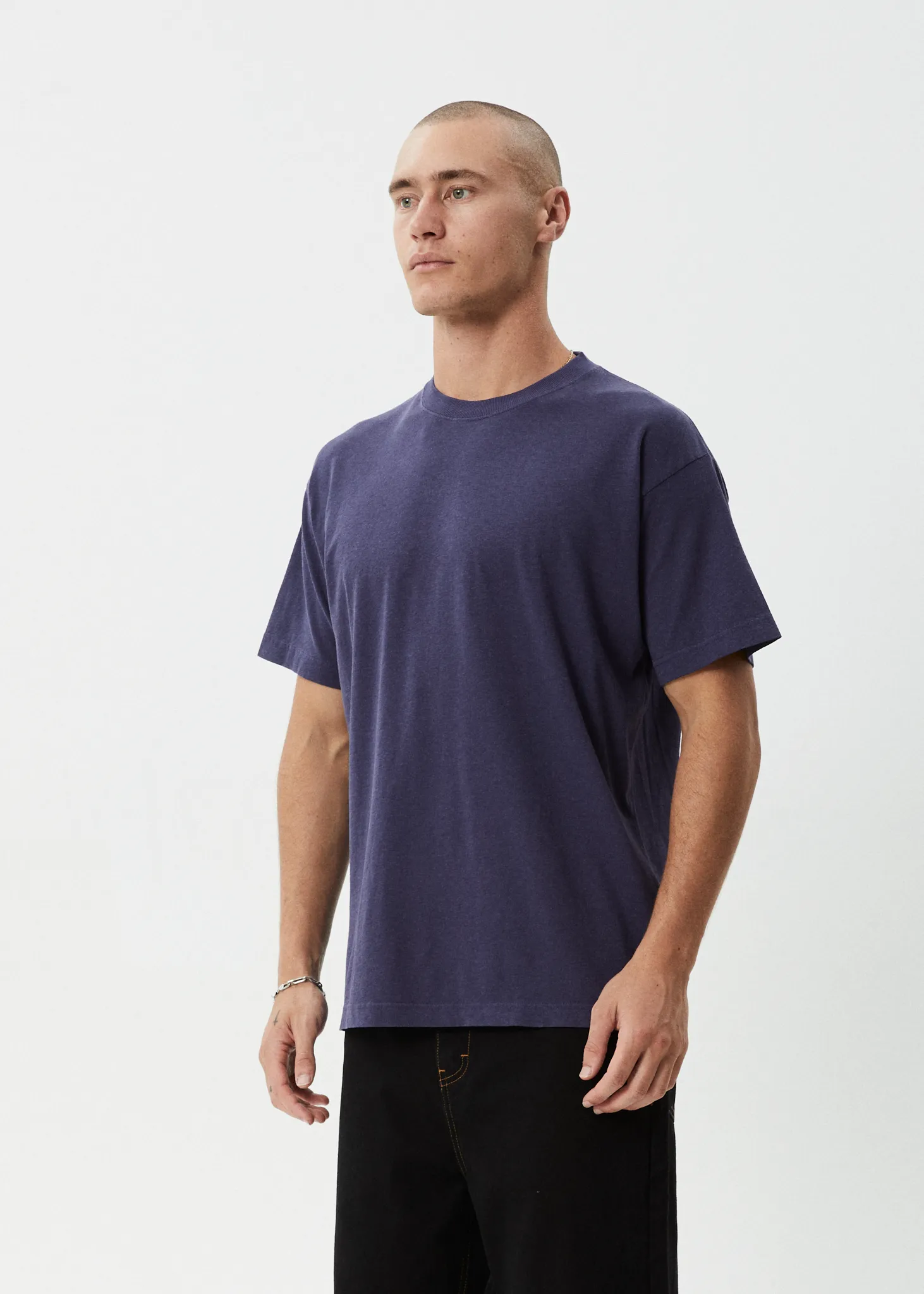 AFENDS Mens Foundation - Boxy Tee - Washed Deep Sea sold by Afends product image thumbnail 3