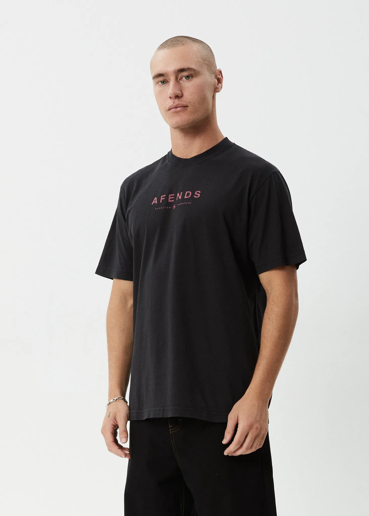 AFENDS Mens Thrown Out - Retro Tee - Stone Black sold by Afends product image thumbnail 3
