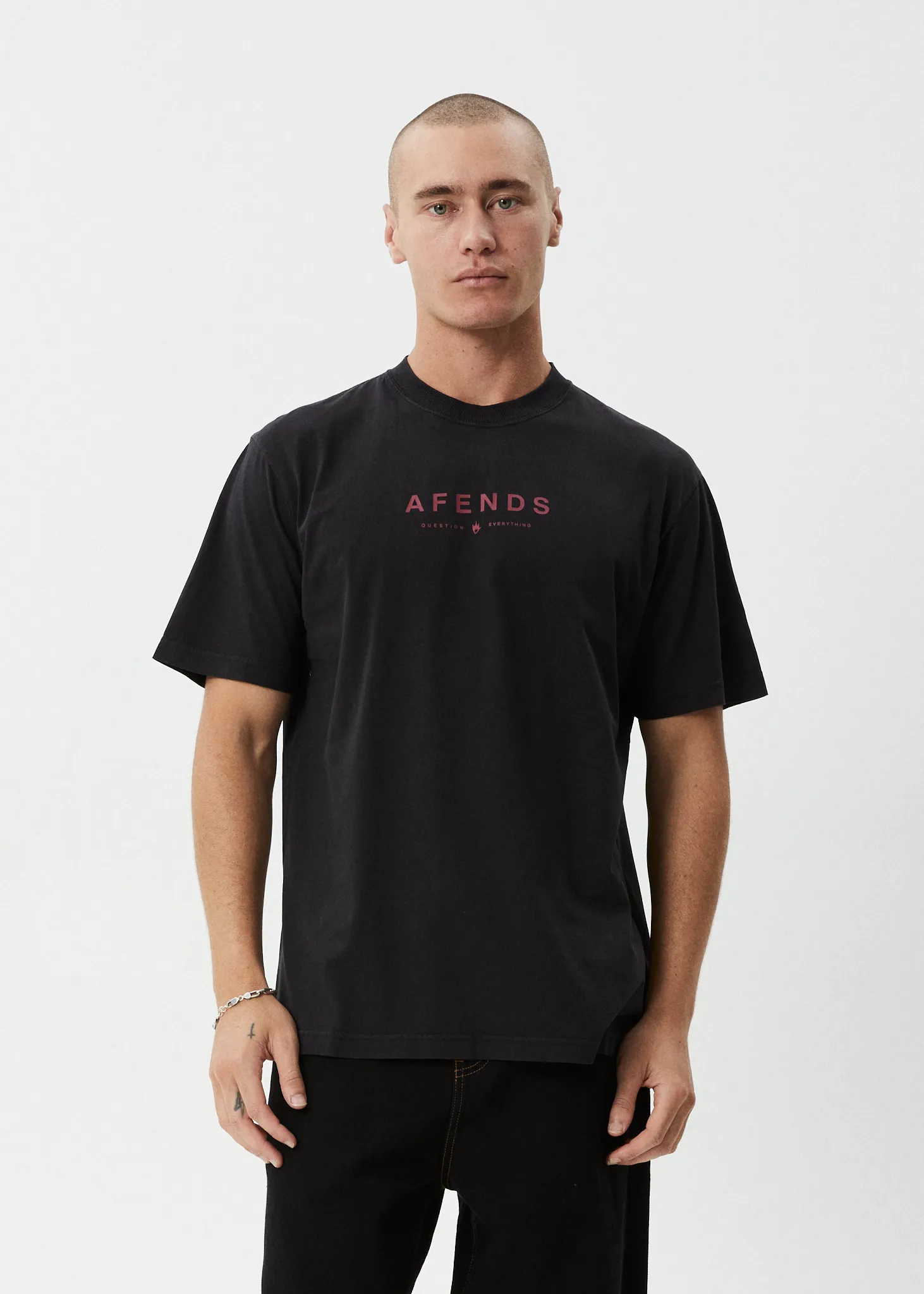 AFENDS Mens Thrown Out - Retro Tee - Stone Black sold by Afends product image thumbnail 2