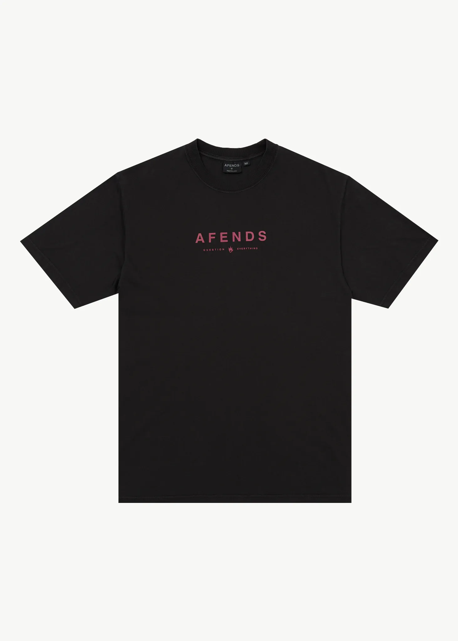 AFENDS Mens Thrown Out - Retro Tee - Stone Black sold by Afends