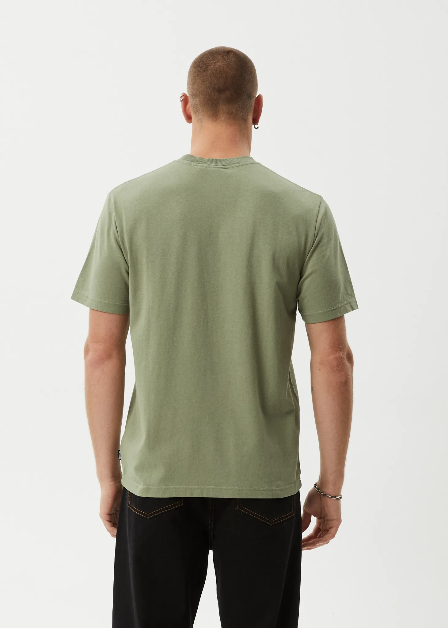 AFENDS Mens Thrown Out - Retro Tee - Oil Green sold by Afends product image thumbnail 5