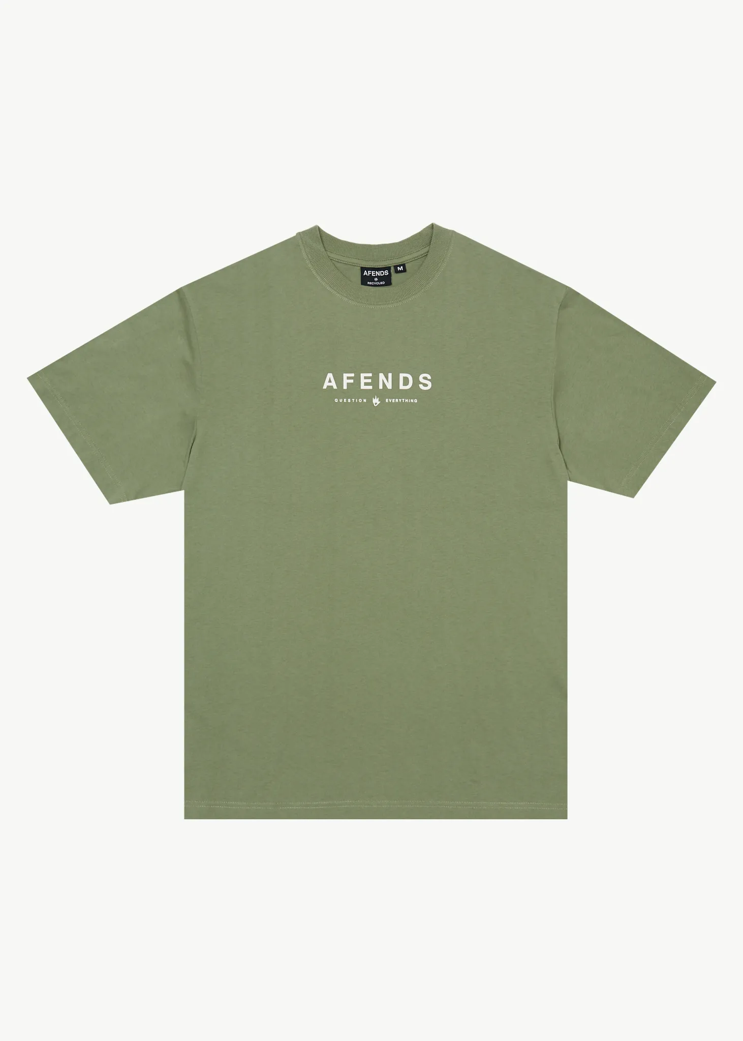 AFENDS Mens Thrown Out - Retro Tee - Oil Green sold by Afends