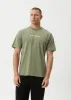AFENDS Mens Thrown Out - Retro Tee - Oil Green sold by Afends