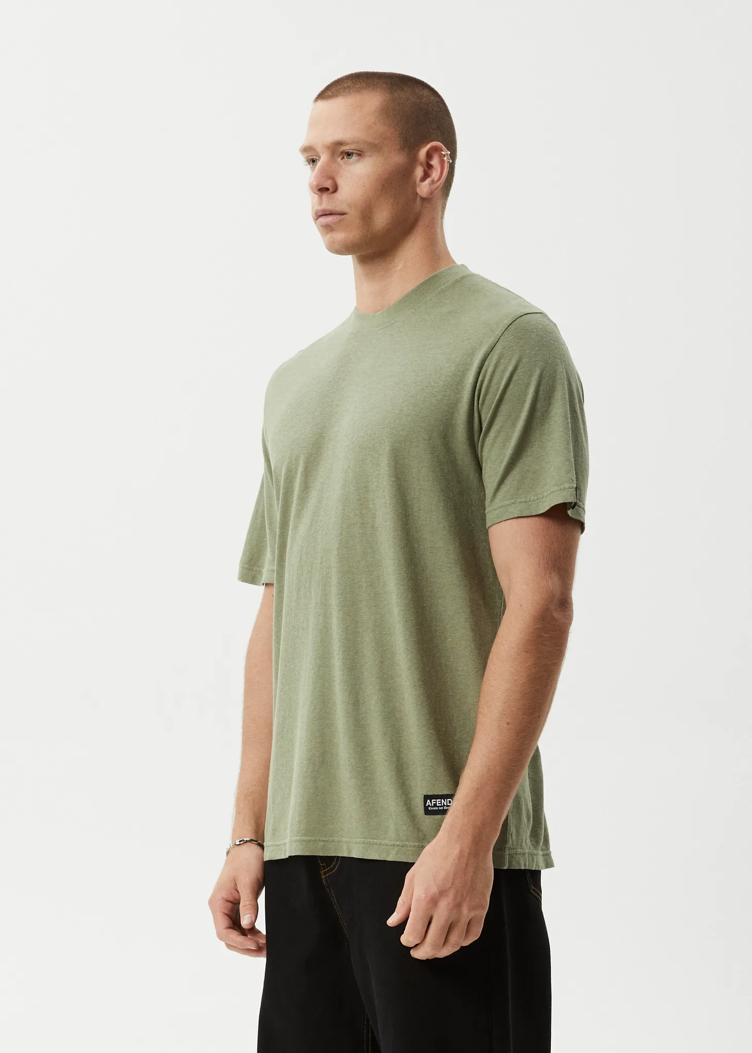 AFENDS Mens Classic - Retro Tee - Oil Green sold by Afends product image thumbnail 3