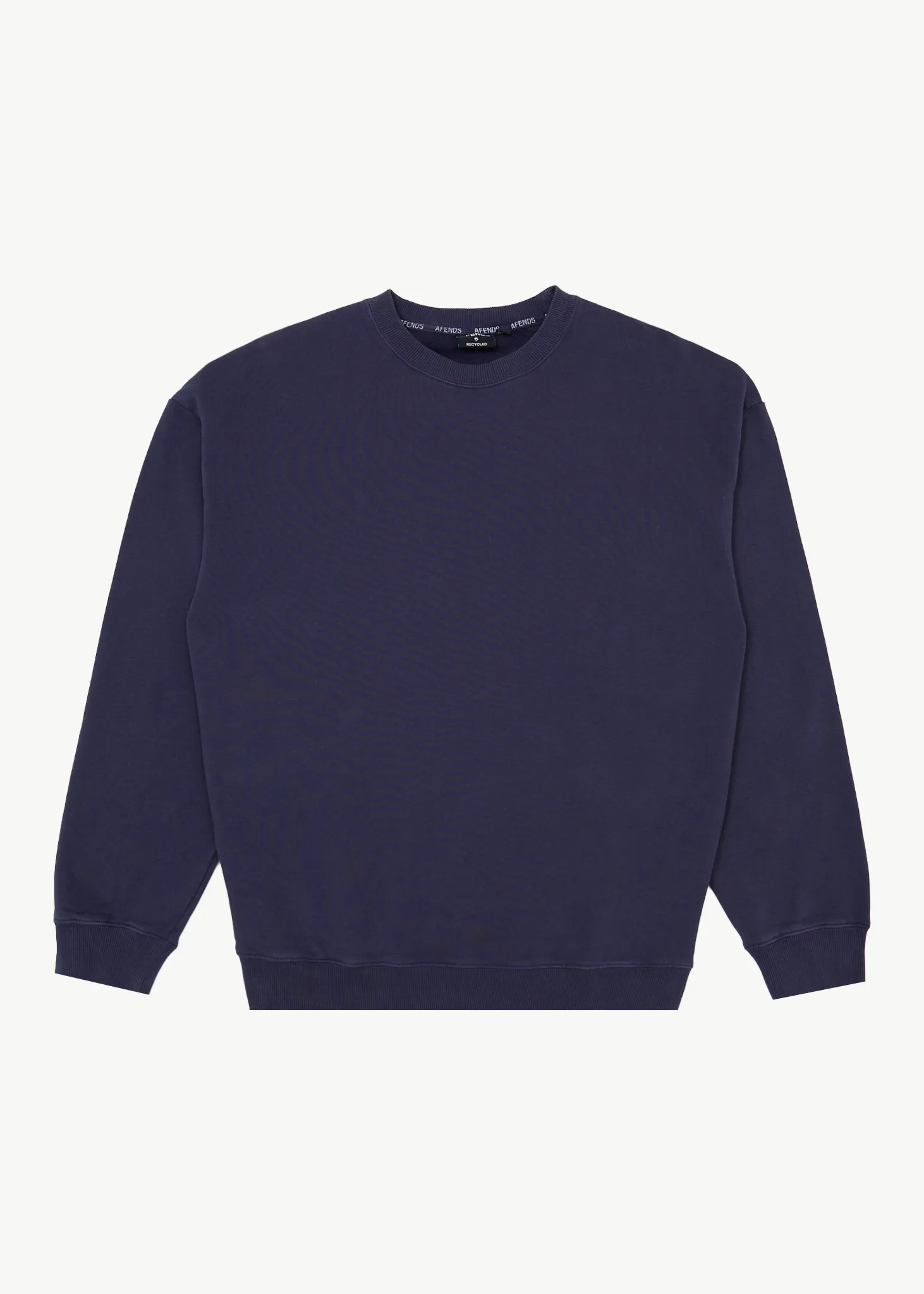 AFENDS Mens Genesis - Crew Neck Jumper - Washed Deep Sea sold by Afends