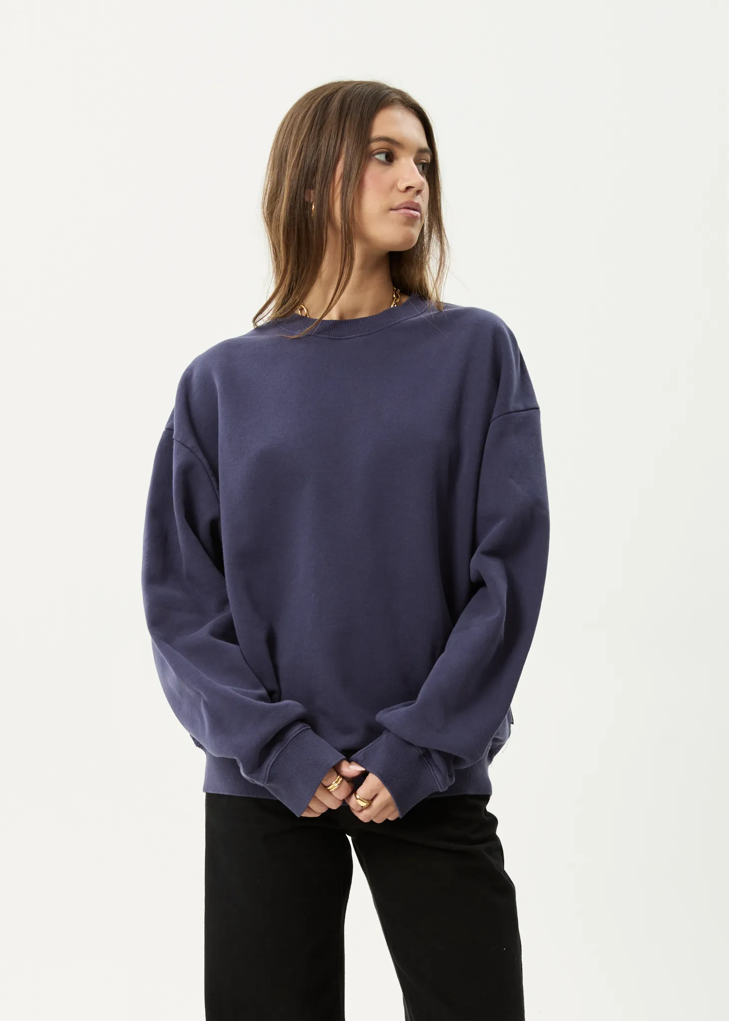 AFENDS Mens Genesis - Crew Neck Jumper - Washed Deep Sea sold by Afends product image thumbnail 2