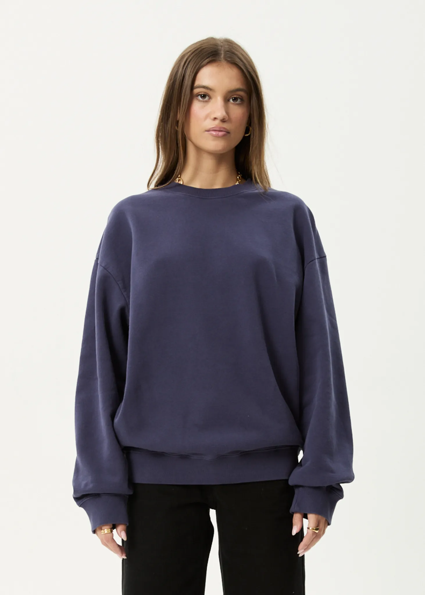 AFENDS Mens Genesis - Crew Neck Jumper - Washed Deep Sea sold by Afends product image thumbnail 4