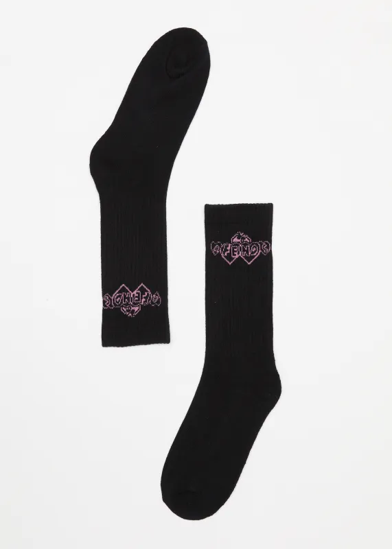 AFENDS Mens Mind Blow - Socks One Pack - Black sold by Afends