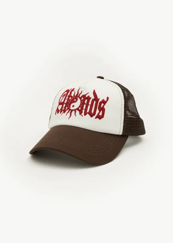 AFENDS Mens Sun Bite - Trucker Cap - Coffee sold by Afends