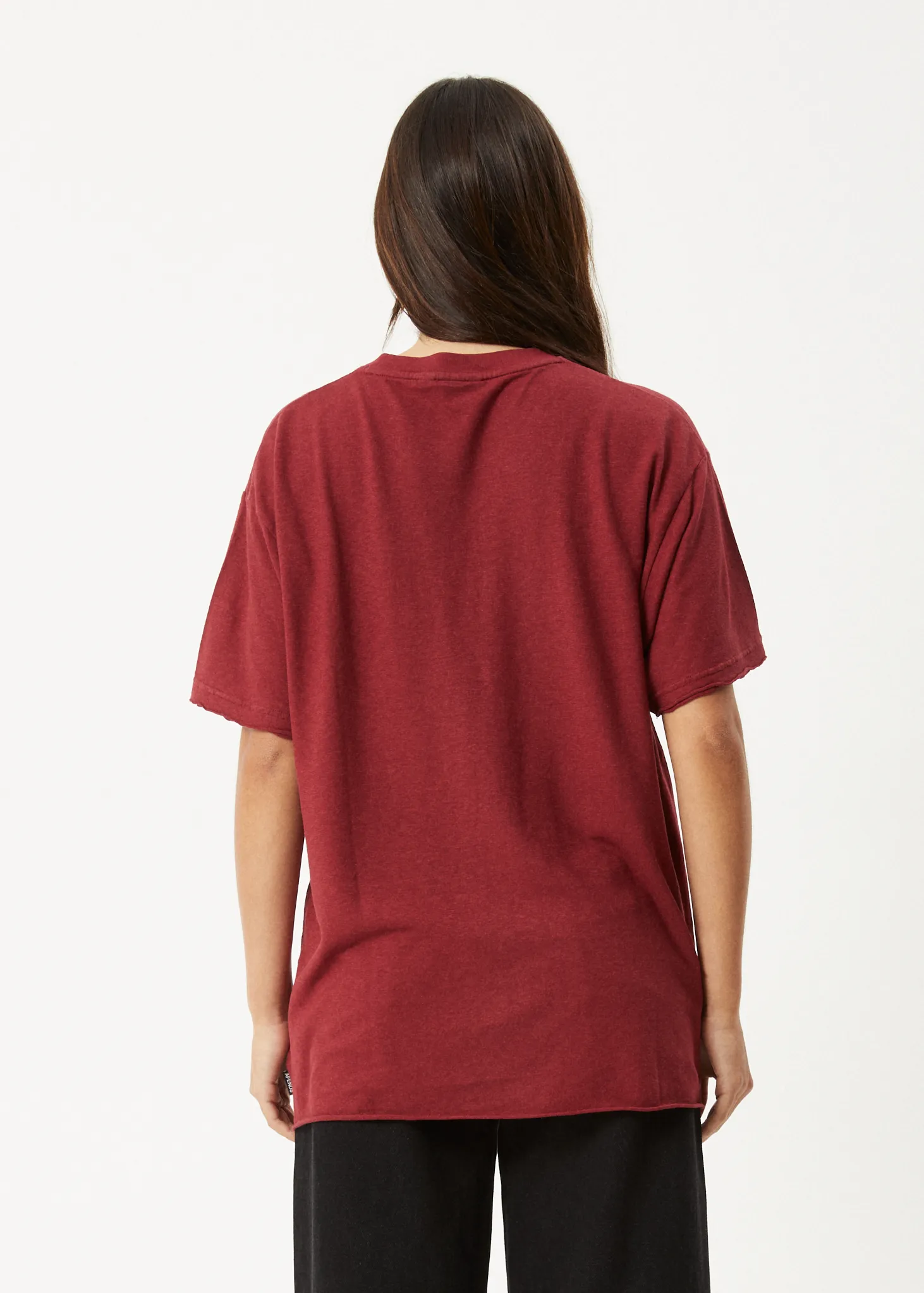 AFENDS Womens Slay - Oversized Tee - Burgundy sold by Afends product image thumbnail 5
