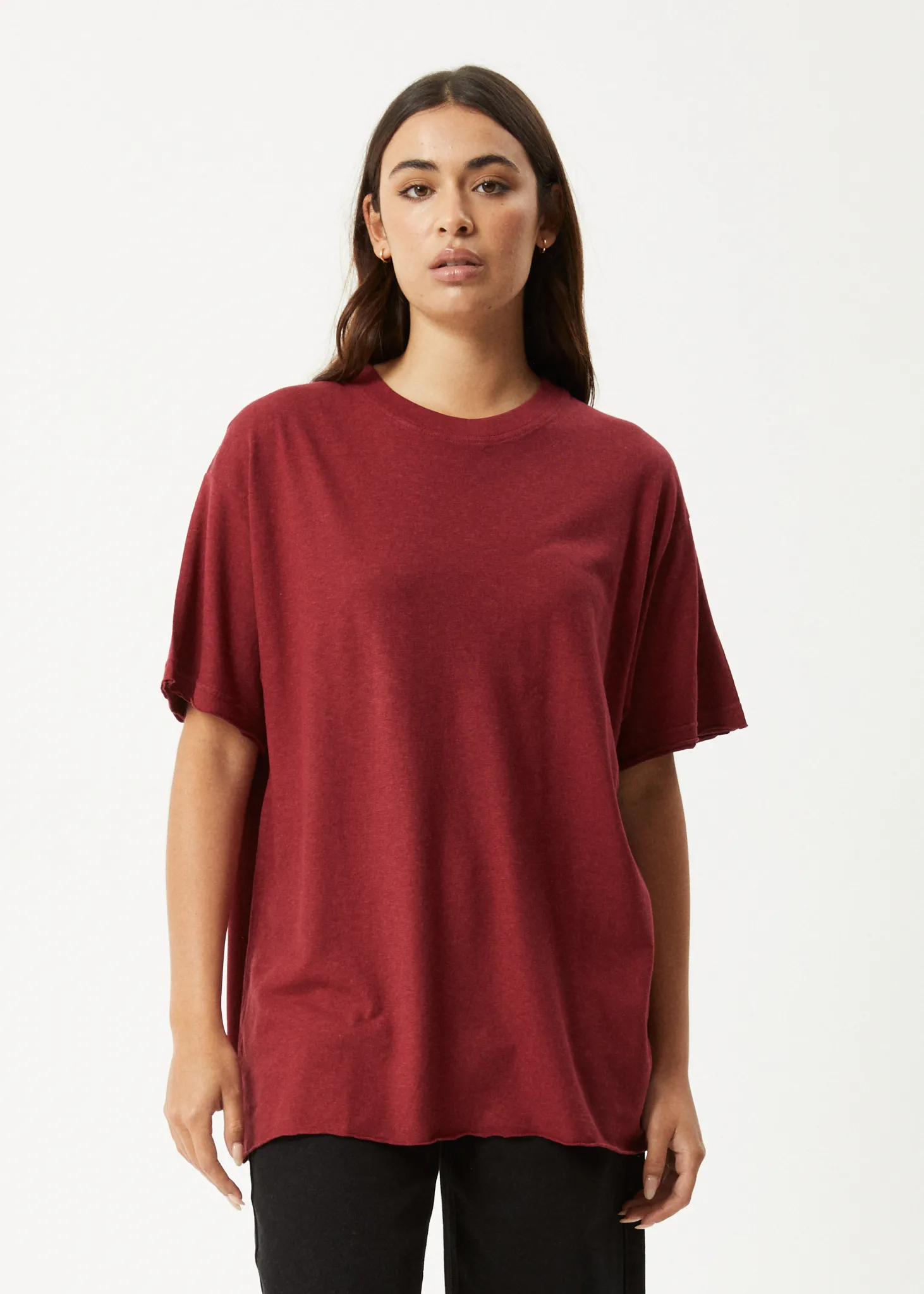 AFENDS Womens Slay - Oversized Tee - Burgundy sold by Afends product image thumbnail 2