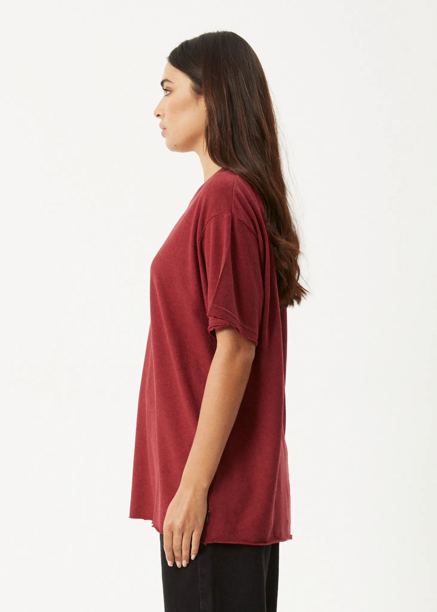 AFENDS Womens Slay - Oversized Tee - Burgundy sold by Afends product image thumbnail 4