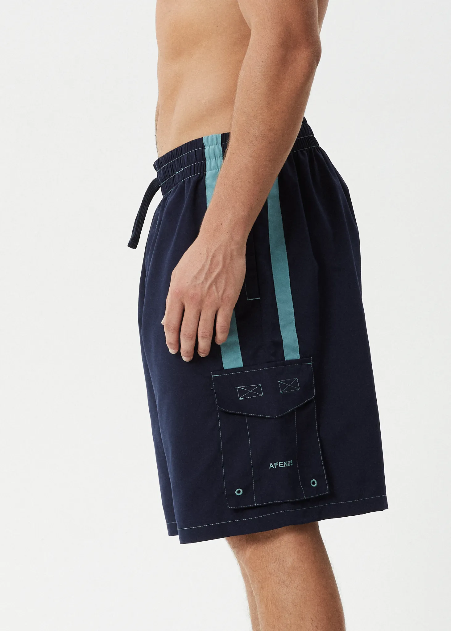 AFENDS Mens House Related - Cargo Swim Short 21" - Deep Sea sold by Afends product image thumbnail 5