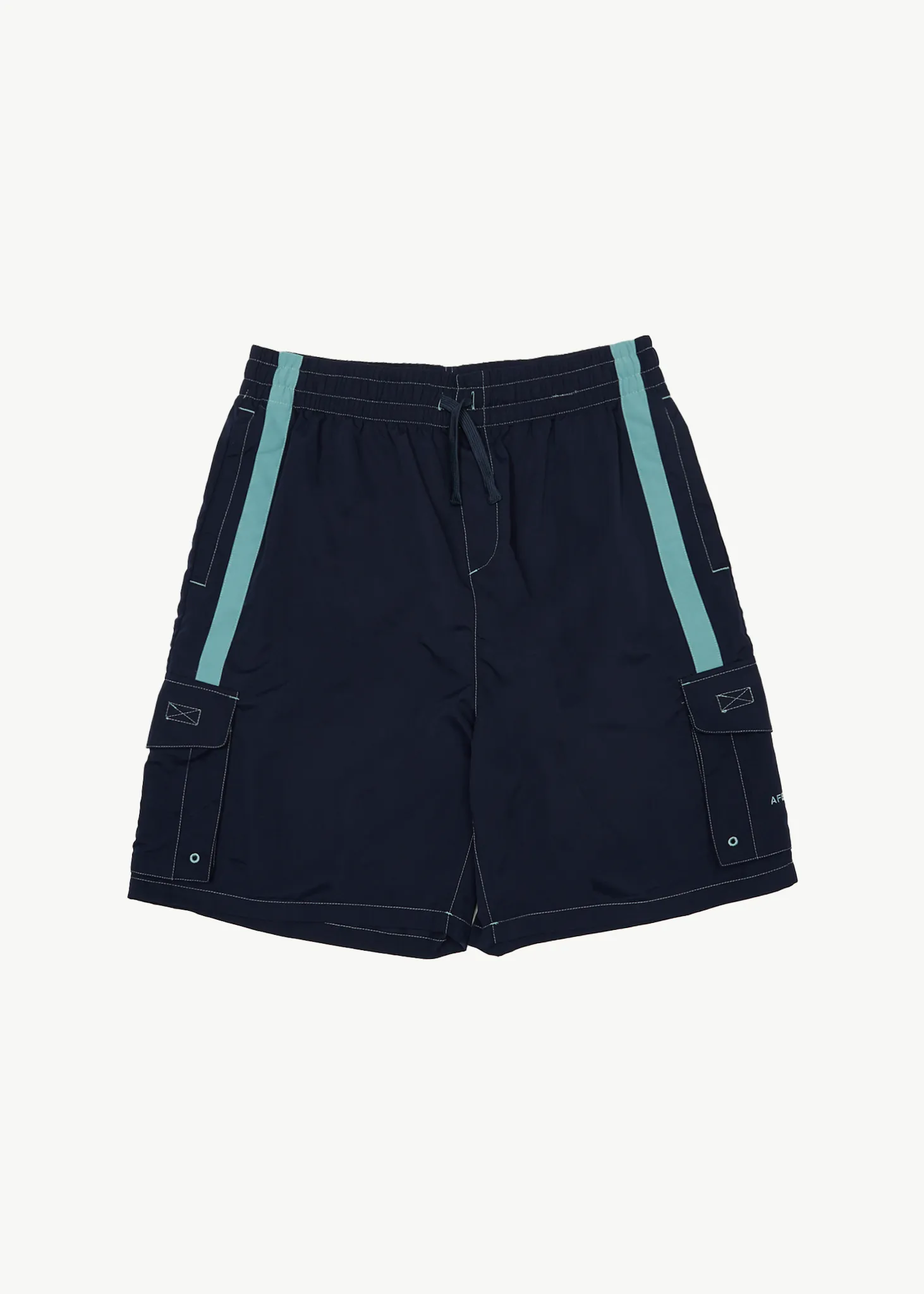 AFENDS Mens House Related - Cargo Swim Short 21" - Deep Sea sold by Afends