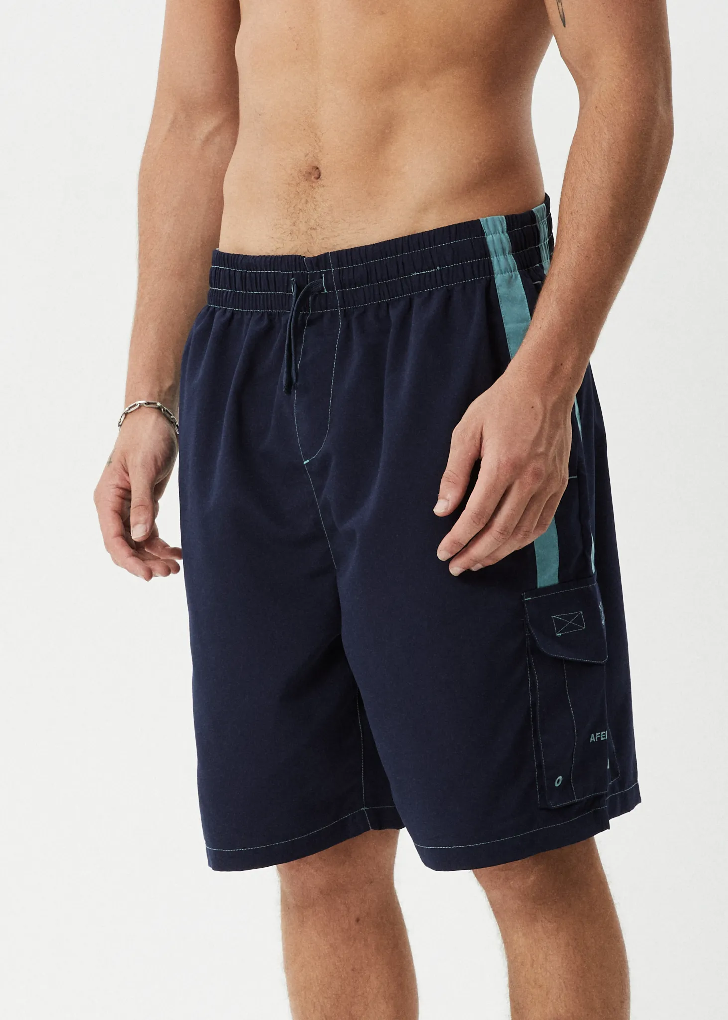 AFENDS Mens House Related - Cargo Swim Short 21" - Deep Sea sold by Afends product image thumbnail 4