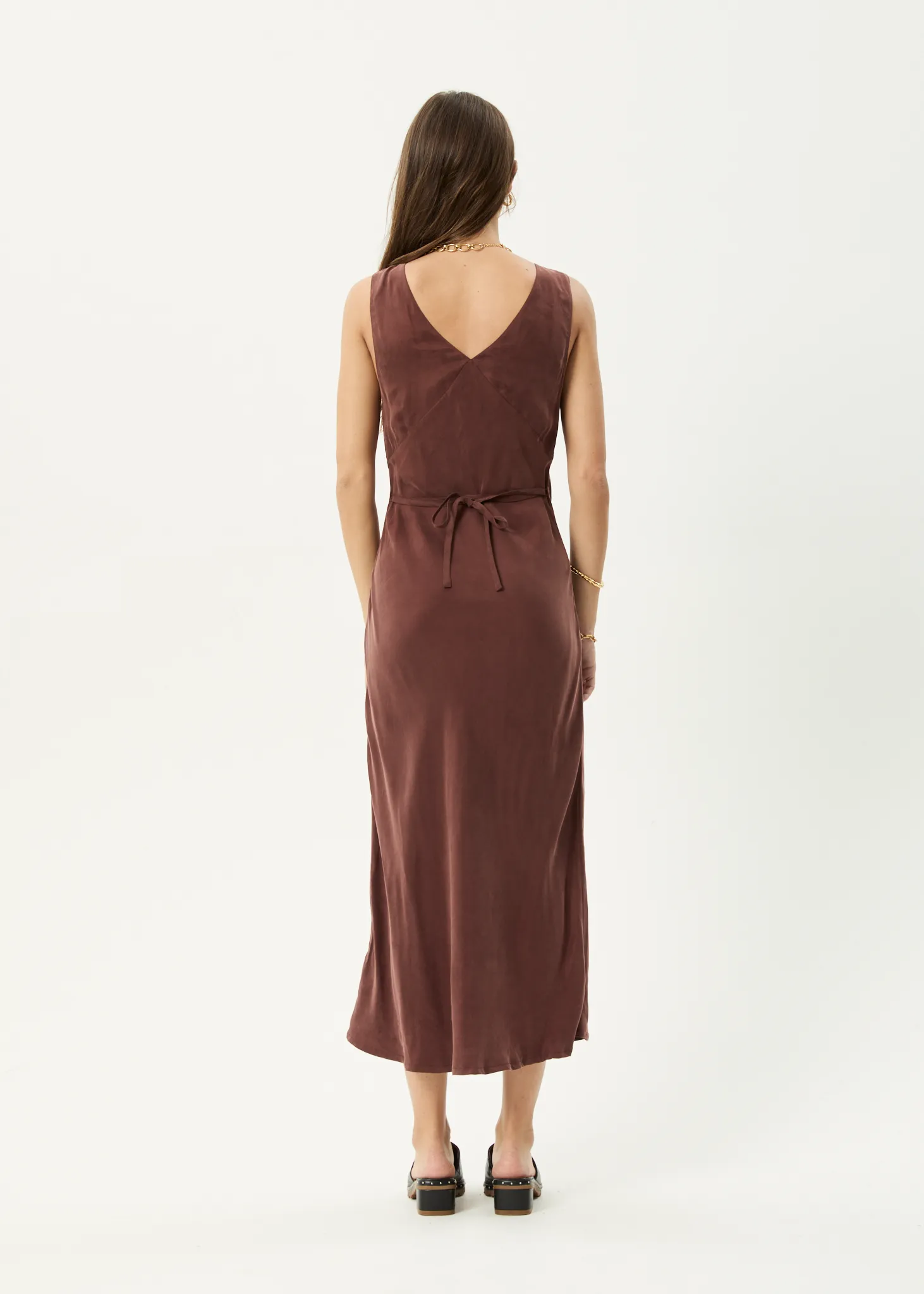 AFENDS Womens Gia - Cupro Maxi Dress - Hazelnut sold by Afends product image thumbnail 5