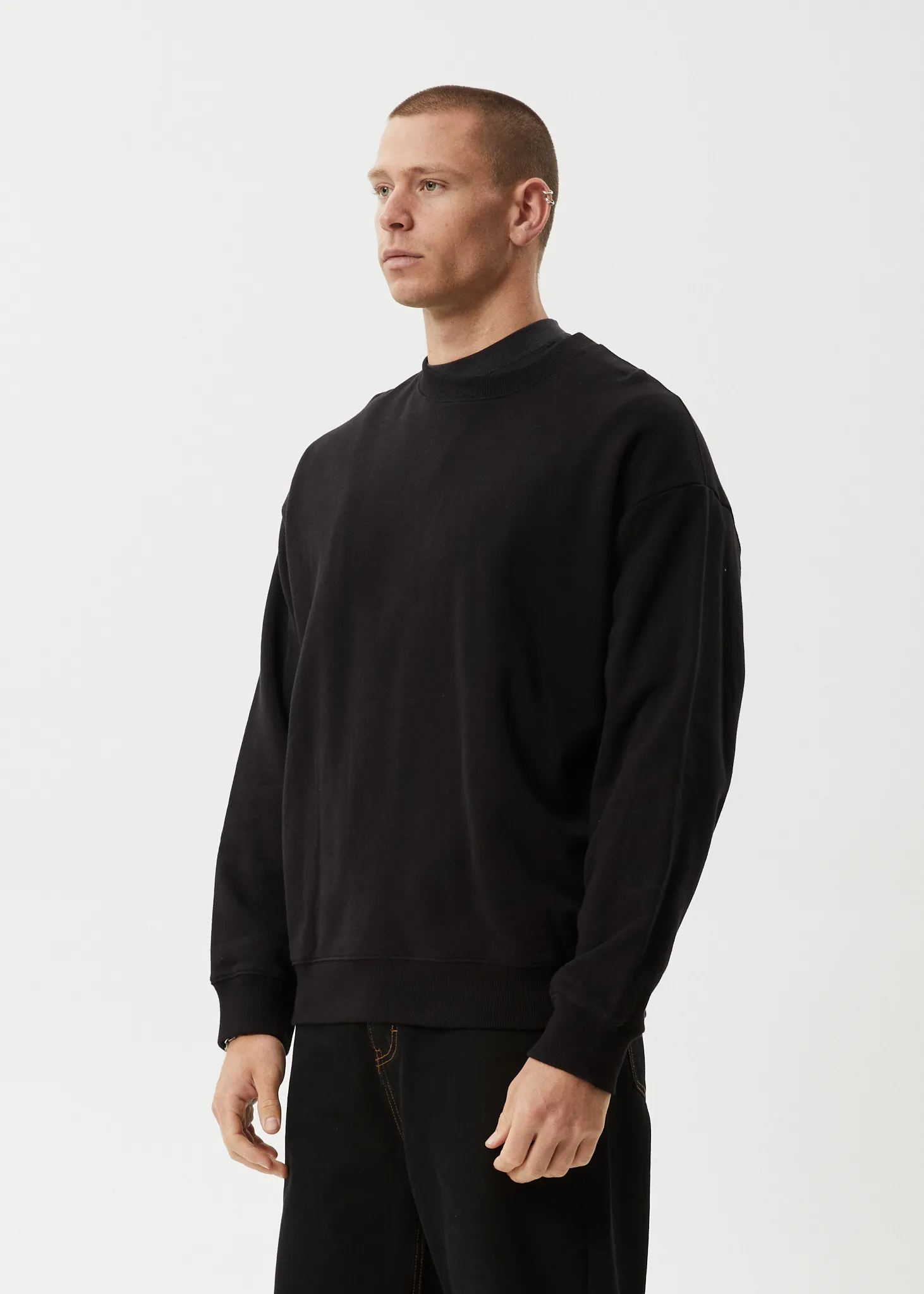 AFENDS Mens Genesis - Crew Neck Jumper - Black sold by Afends product image thumbnail 5