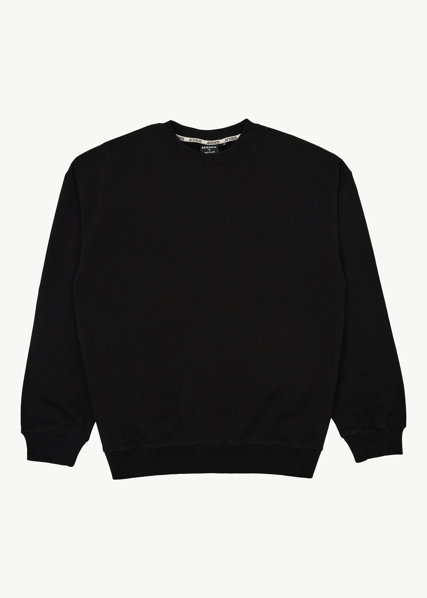 AFENDS Mens Genesis - Crew Neck Jumper - Black sold by Afends