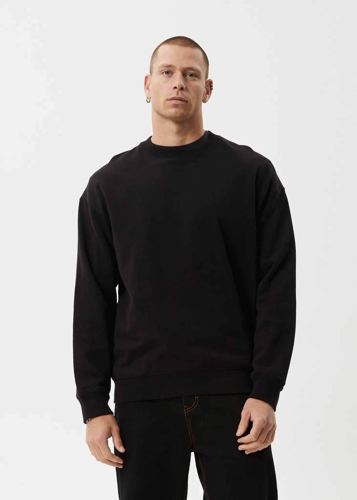 AFENDS Mens Genesis - Crew Neck Jumper - Black sold by Afends product image thumbnail 3