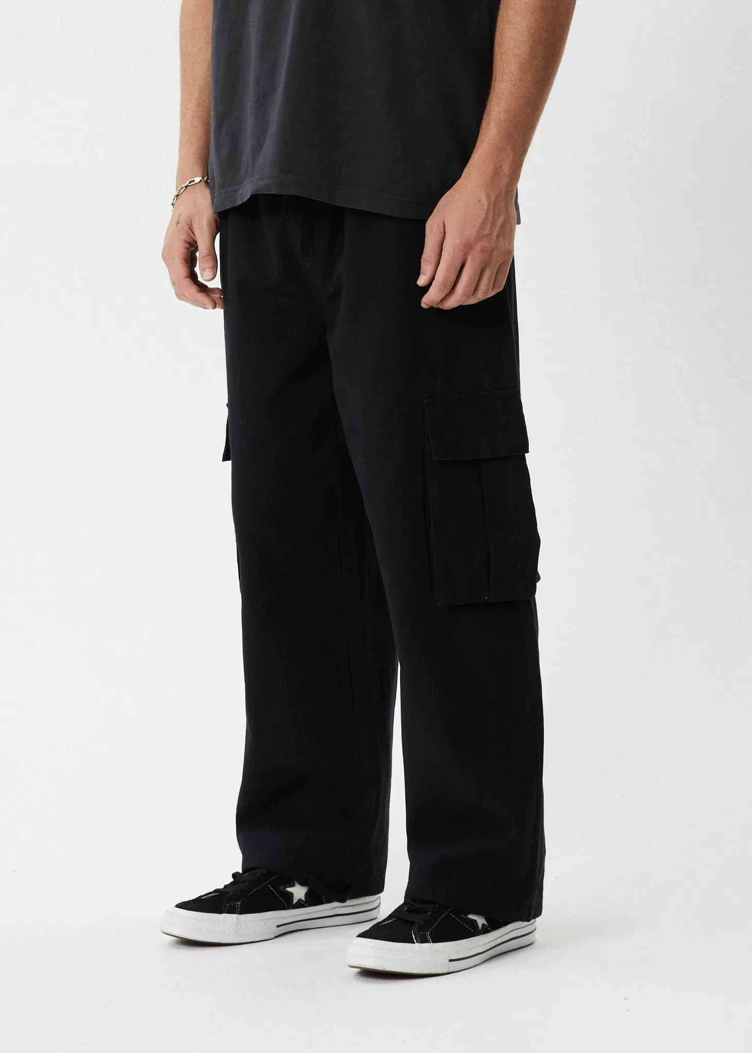 AFENDS Mens Atlas Canvas - Cargo Pant - Black sold by Afends product image thumbnail 3