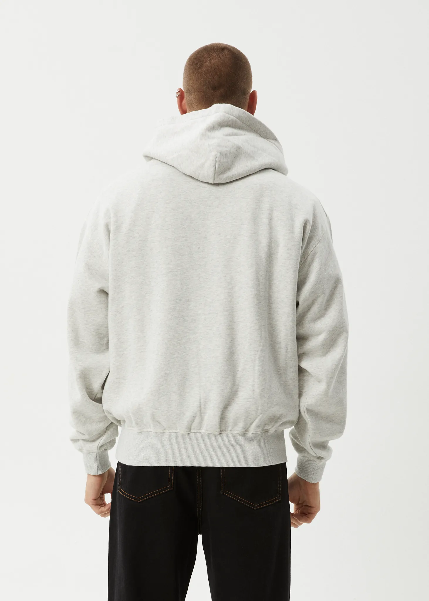 AFENDS Mens All Eyez - Boxy Hoodie - Grey Marle sold by Afends product image thumbnail 5