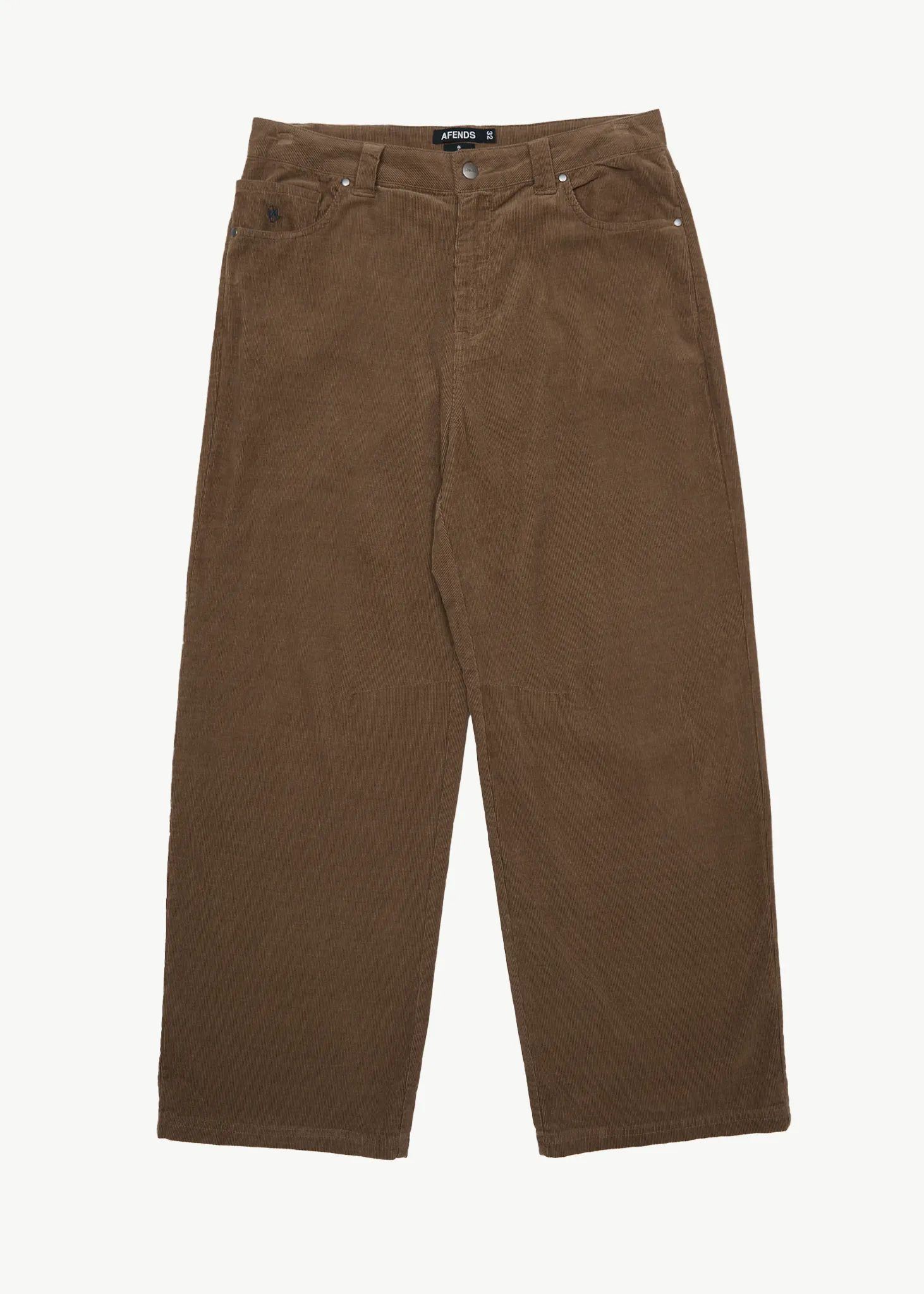 AFENDS Mens Welcome Back - Corduroy Baggy Pant - Fossil sold by Afends