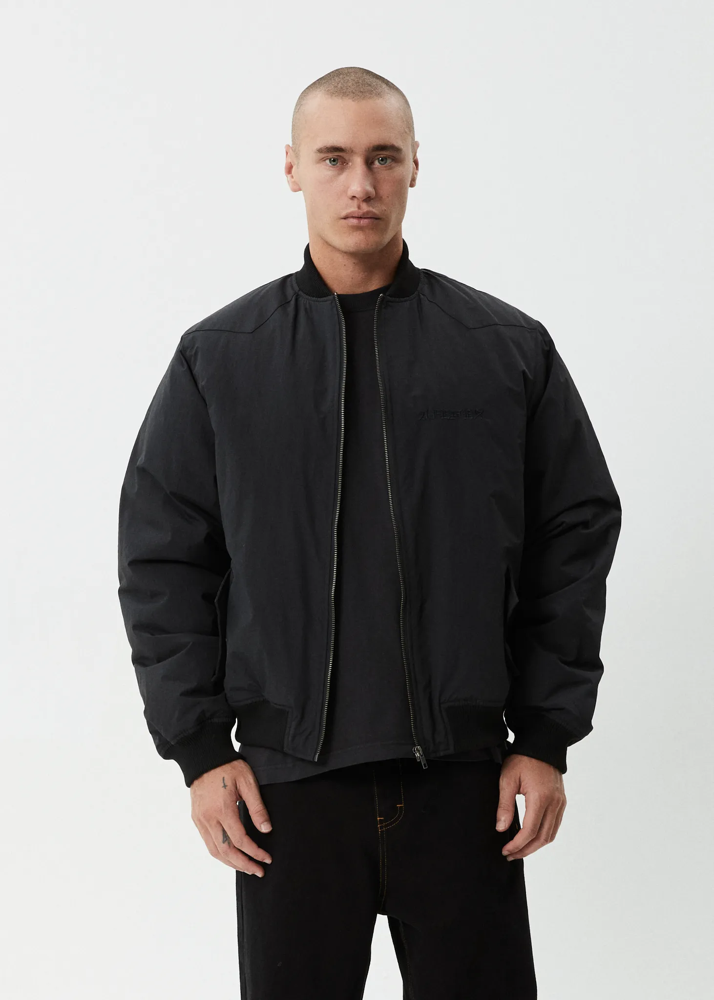 AFENDS Mens No More Bombs - Bomber Jacket - Black sold by Afends product image thumbnail 5