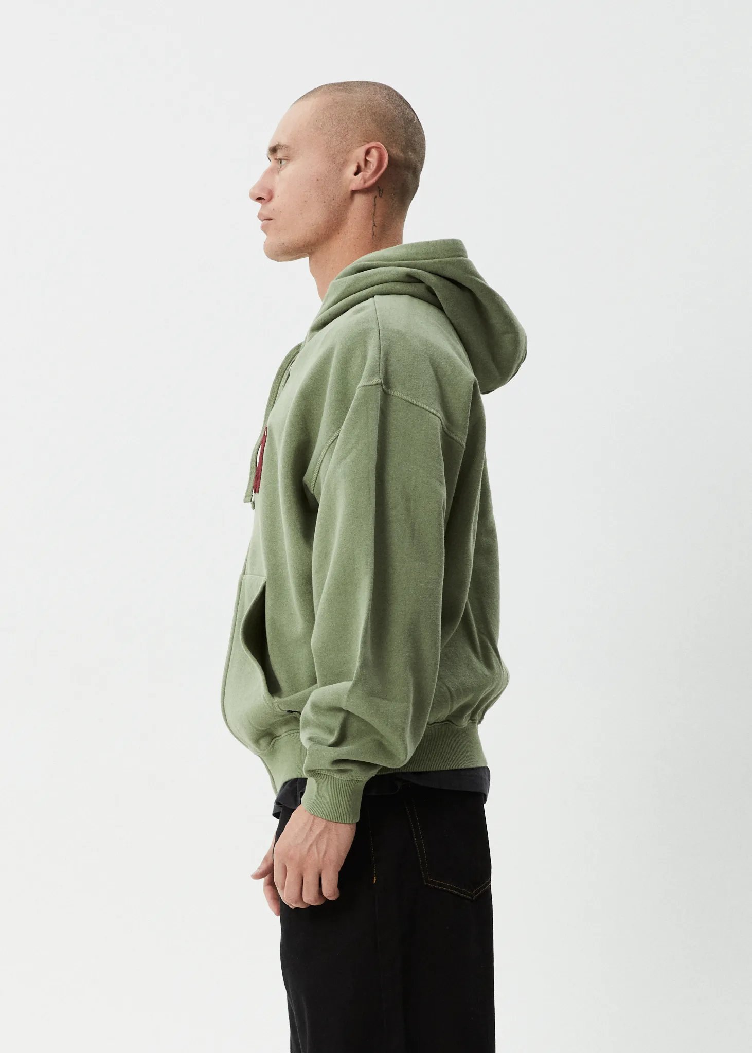 AFENDS Mens Sun Bite - Zip Hood - Oil Green sold by Afends product image thumbnail 5
