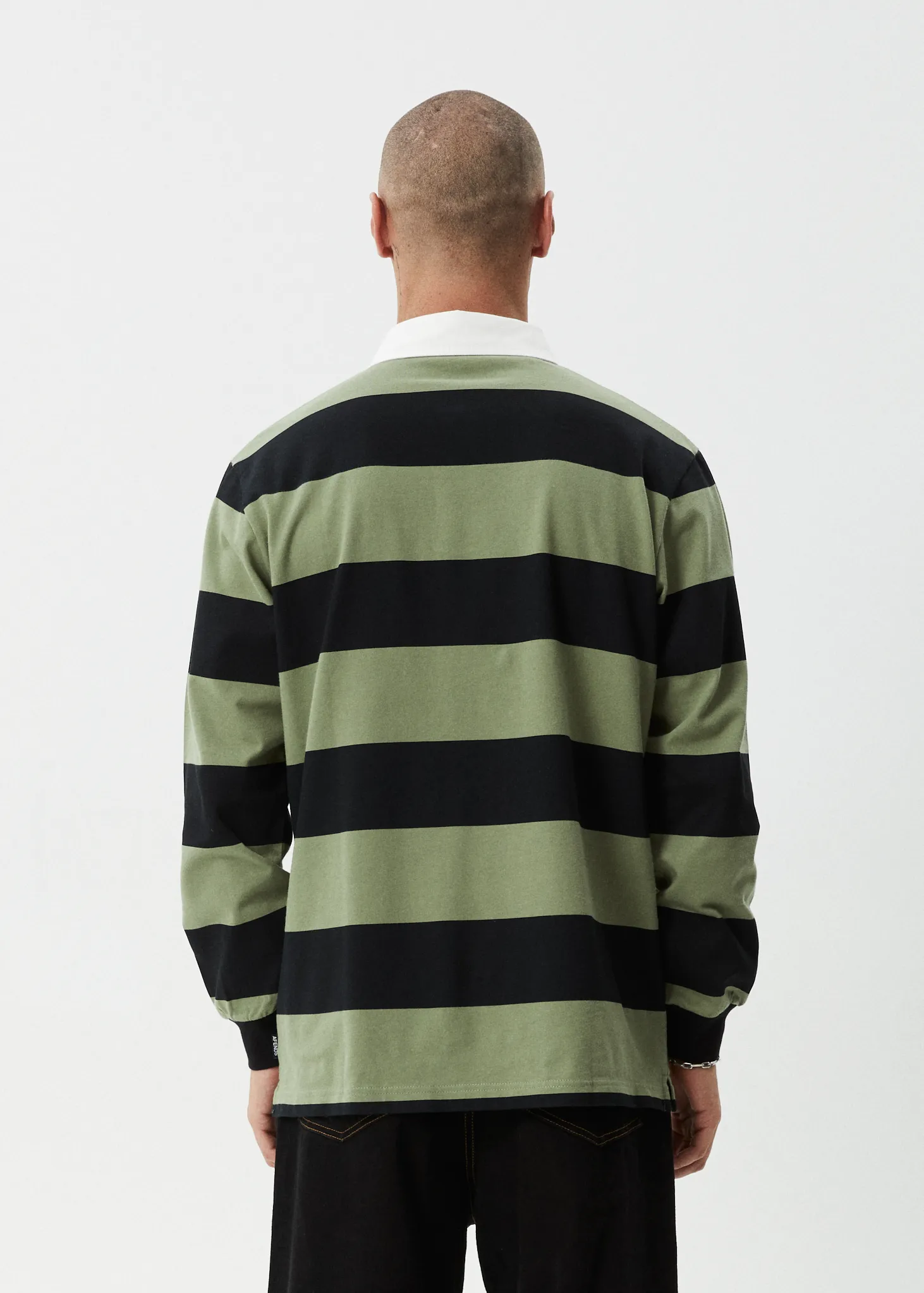 AFENDS Mens Mental - Rugby Long Sleeve Tee - Oil Green sold by Afends product image thumbnail 5