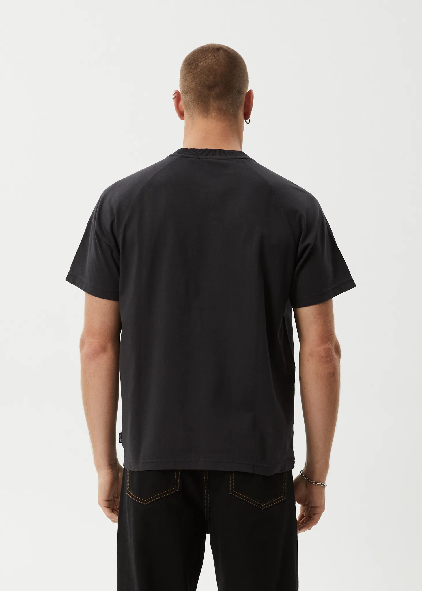 AFENDS Mens Sun Bite - Raglan Boxy Tee - Stone Black sold by Afends product image thumbnail 5
