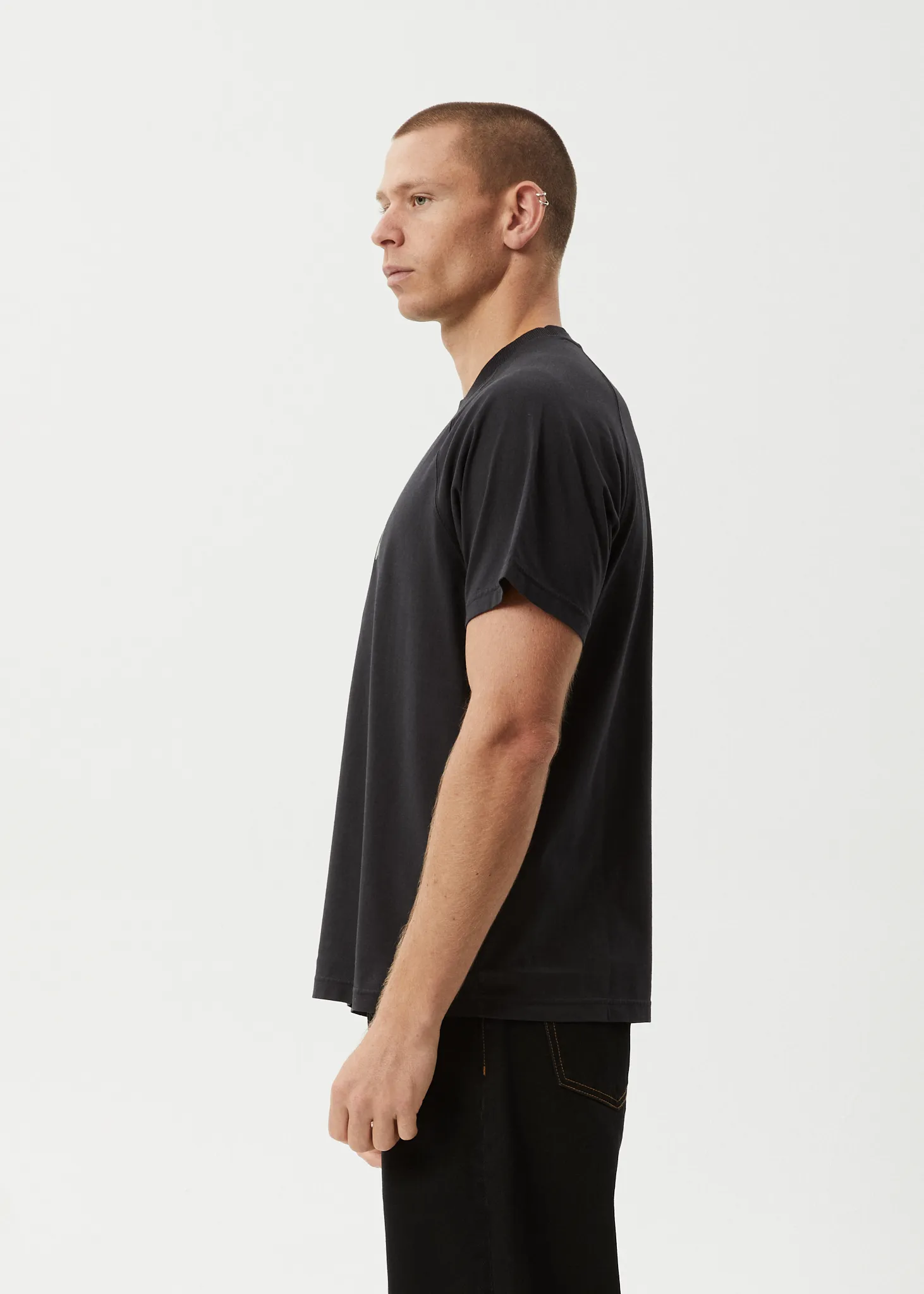 AFENDS Mens Sun Bite - Raglan Boxy Tee - Stone Black sold by Afends product image thumbnail 4